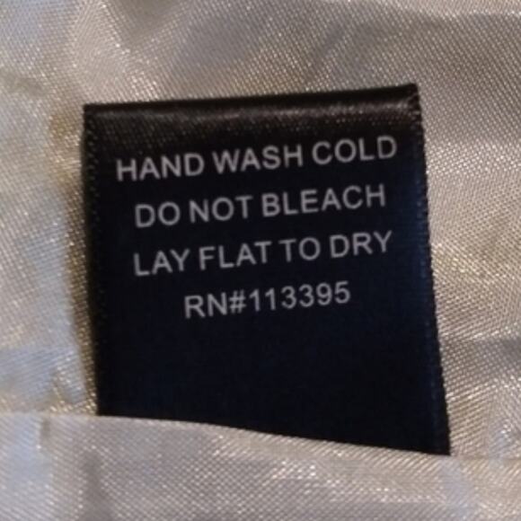 Aryn K. One Shoulder Cream & Gold Polka Dot Dress Sz Medium - Picture 7 of 8